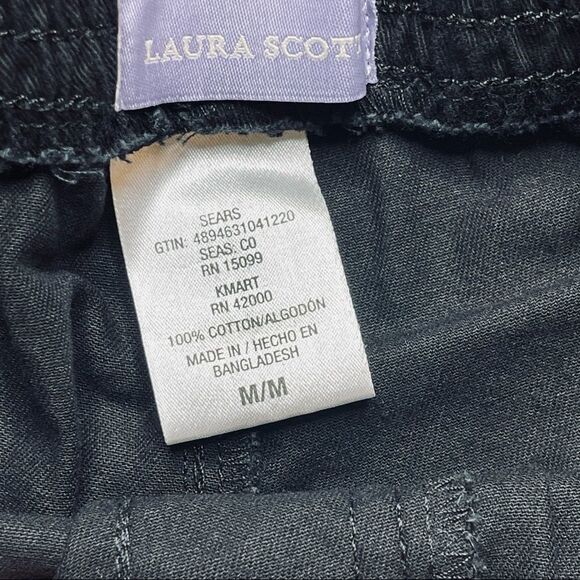 Laura Scott elastic Black Shorts Size XXL Cotton/Twill Pull on NWT - Picture 8 of 10